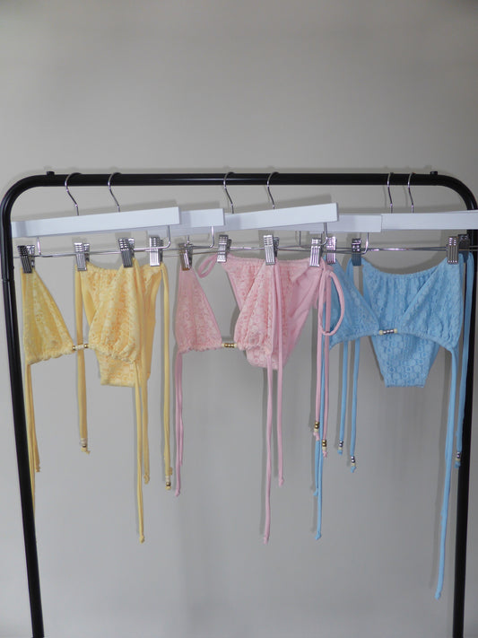 Honeycomb lace bikini