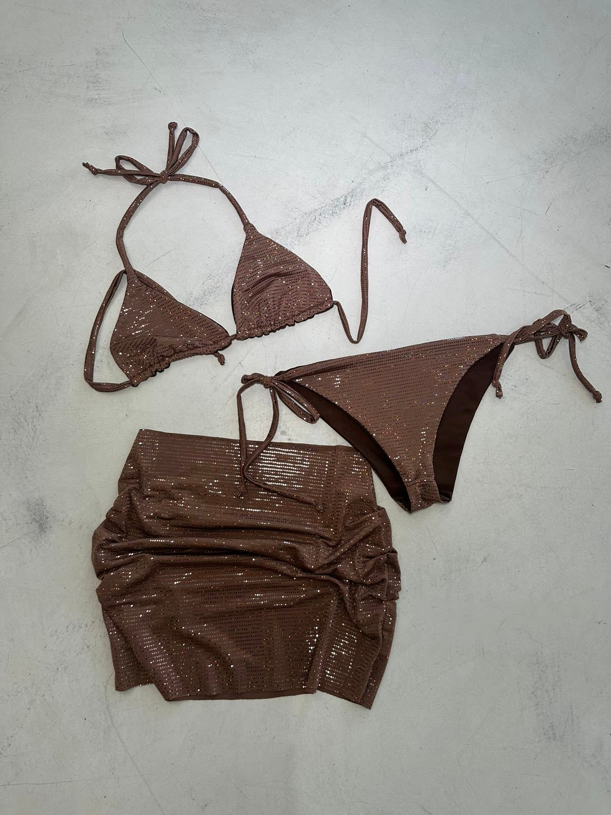 Brown Spec Glitter 3 pc