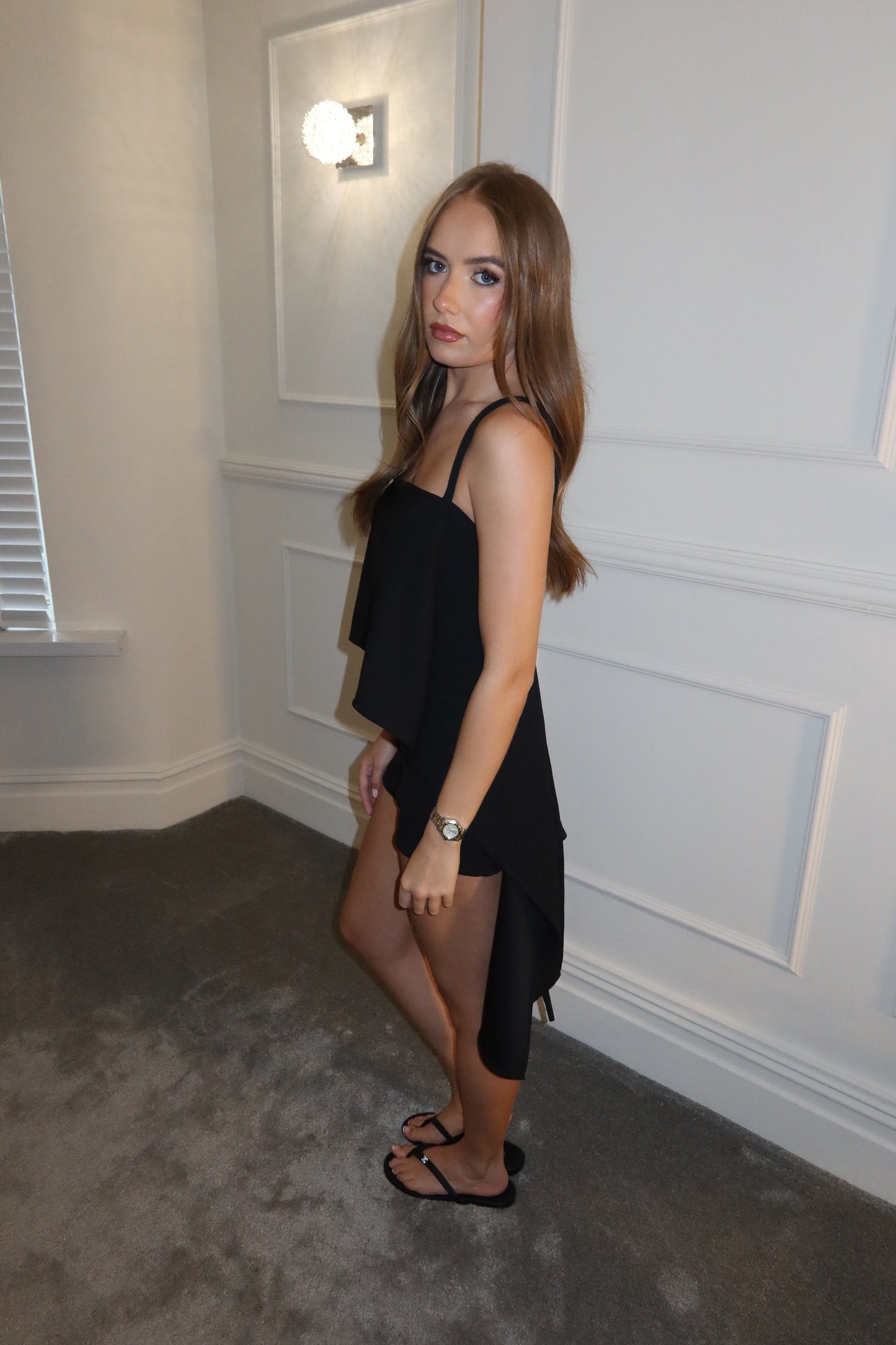 Black drape co ord